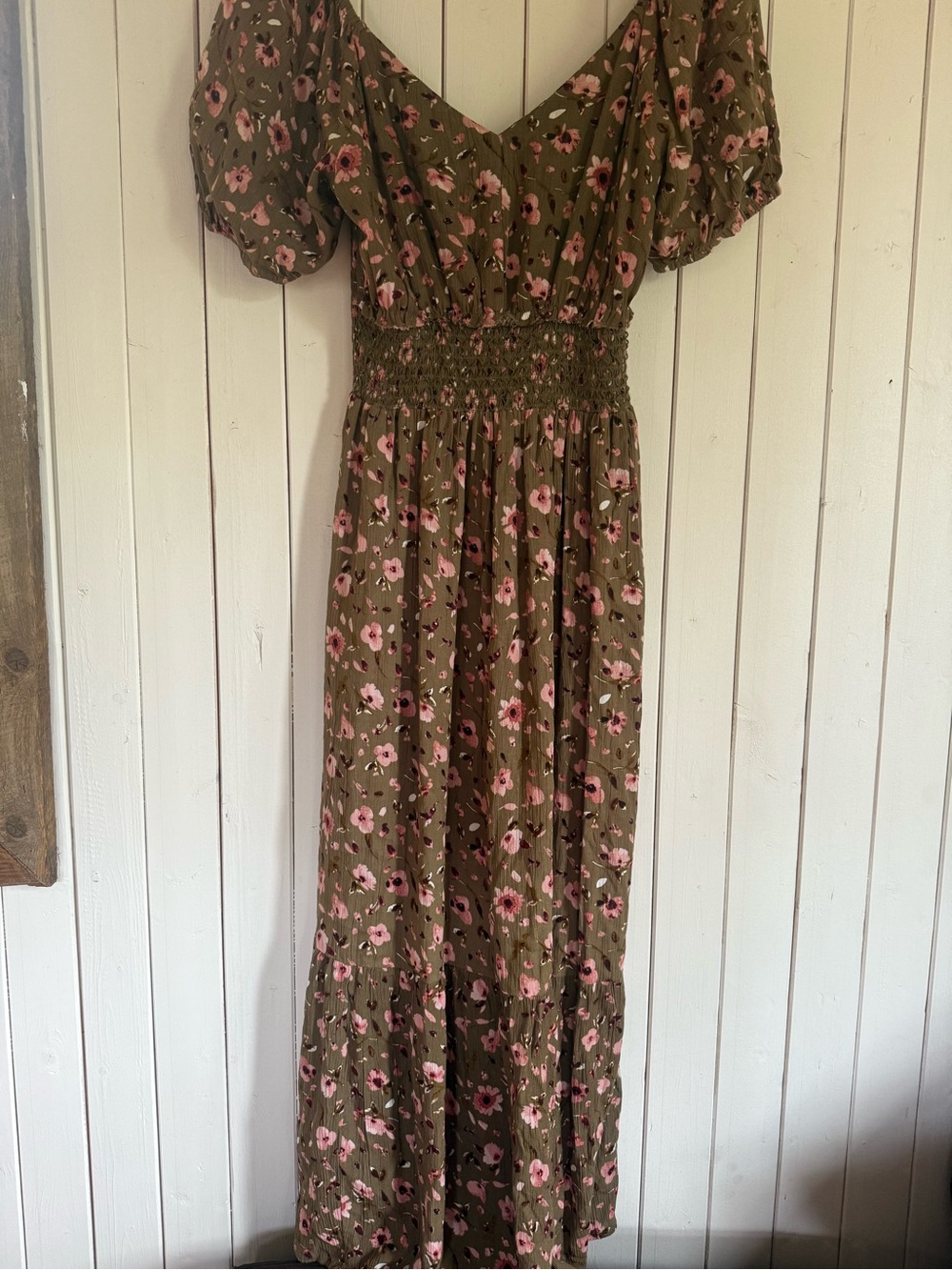maxi peasant dress floral